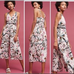 Anthropologie Plenty By Tracy Reese Petites Gwyneth Floral Print Jumpsuit.